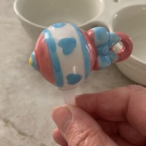 Faux Nora Fleming Baby Rattle